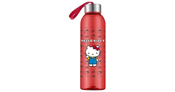 Garrafa plástica squeeze 800ml Hello Kitty vermelha Bandeirante