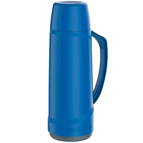 Garrafa térmica 01 litro azul Soprano