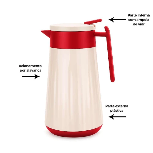 Garrafa térmica 01 litro bule sortidas