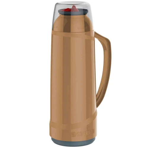 Garrafa térmica 01 litro chimarrita com bico cor mocca Soprano