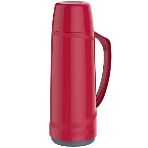 Garrafa térmica 01 litro vermelha Soprano