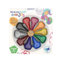 Gizão de cera Leo e Leo de dedo color joy com 10 unidades