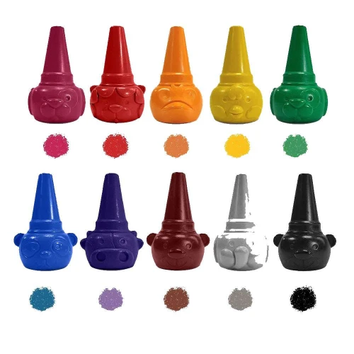 Gizão de cera Leo e Leo de dedo color joy com 10 unidades