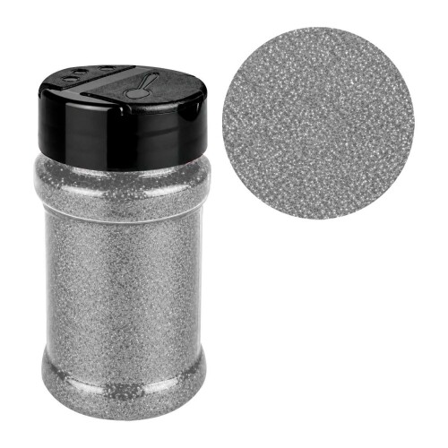 Glitter 1mm no pote 40g prata Glitter 1mm no pote 40g prata