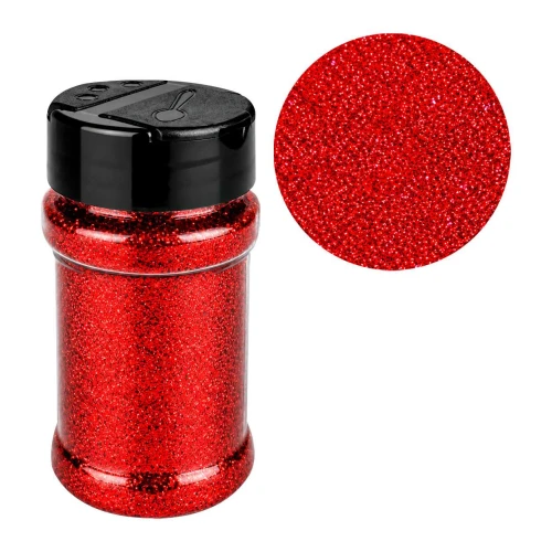 Glitter 1mm no pote 40g vermelho