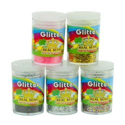 Glitter cores sortidas com 12 unidades Real Seda