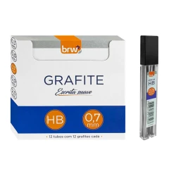Grafite brw 0.7 hb com 12 tubos com 12 grafites