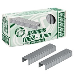 Grampo galvanizado 106/8 com 5000 unidades Acc
