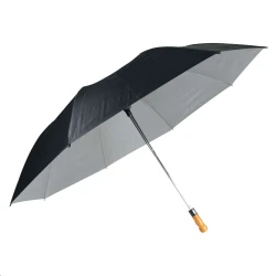 Guarda chuva grande dobrável automático preto com prata