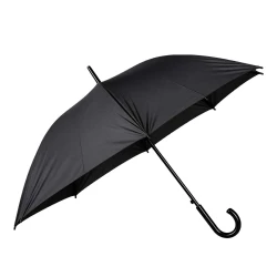 Guarda chuva grande duplo cabo curvo 96cm preto Mizpa