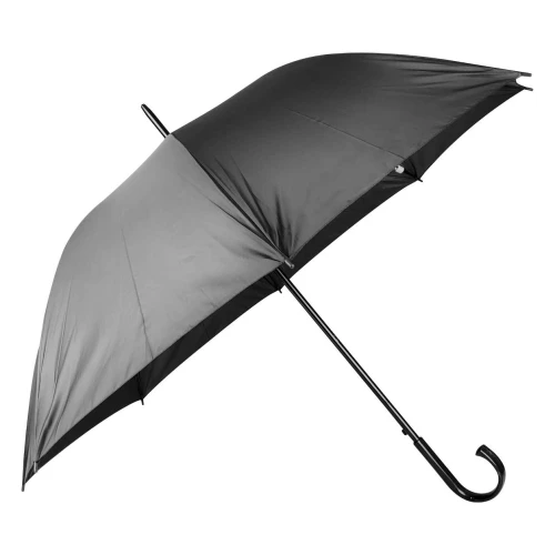 Guarda chuva grande duplo cabo curvo portaria preto