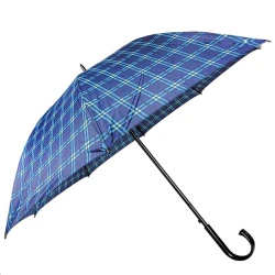 Guarda chuva grande duplo cabo curvo xadrez (v)