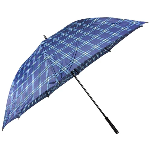 Guarda chuva grande simples automático cabo reto xadrez