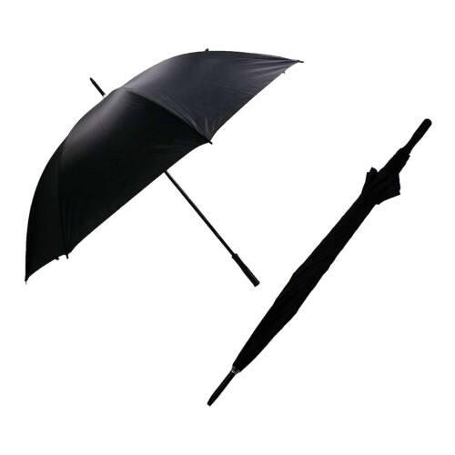 Guarda chuva grande simples cabo curvo preto