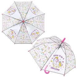 Guarda chuva infantil unicórnio com apito sortidos