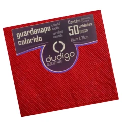 Guardanapo vermelho 19cm x 21cm com 50 unidades Dudigo Guardanapo vermelho 19cm x 21cm com 50 unidades Dudigo