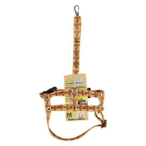 Guia nylon com peitoral PP/P/M/G 140cm sortidas