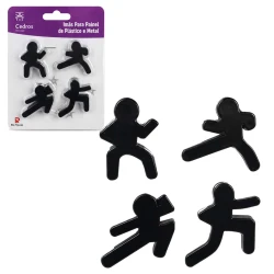 Imã fixador de lembrete bonequinho 4cm 4 peças