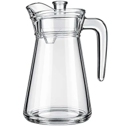 Jarra de vidro 1,5 litros com tampa transparente praga Em casa tem