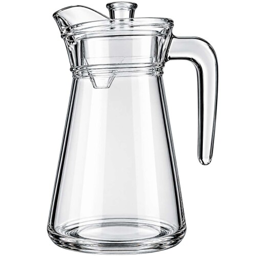 Jarra de vidro 1,5 litros com tampa transparente praga Em casa tem Jarra de vidro 1,5 litros com tampa transparente praga Em casa tem