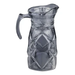 Jarra de vidro 1,5l com tampa acrílica Ory cinza Wellmix