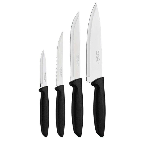 Jogo de facas de cozinha com 04 peças inox Plenus Tramontina