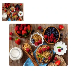Jogo americano para mesa e porta copos 28x43cm 12 peças