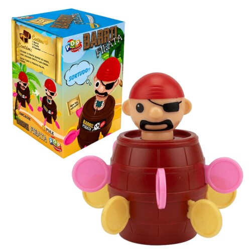 Jogo barril pirata mini com 12 peças Wellkids Jogo barril pirata mini com 12 peças Wellkids