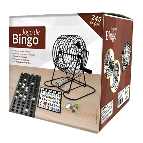 Jogo de bingo metal 245 peças Jogo de bingo metal 245 peças