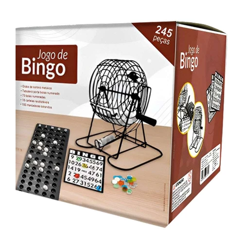 Jogo de bingo metal 245 peças