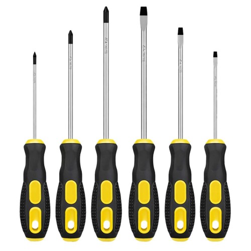 Jogo de chaves de fenda e philips 6 peças