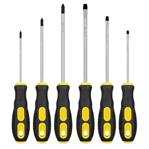 Jogo de chaves de fenda e philips 6 peças