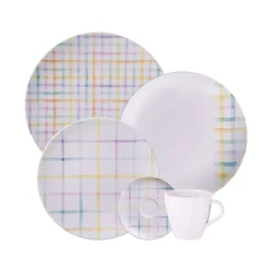 Jogo de jantar/chá porcelana 20 peças Sweet Color Tramontina
