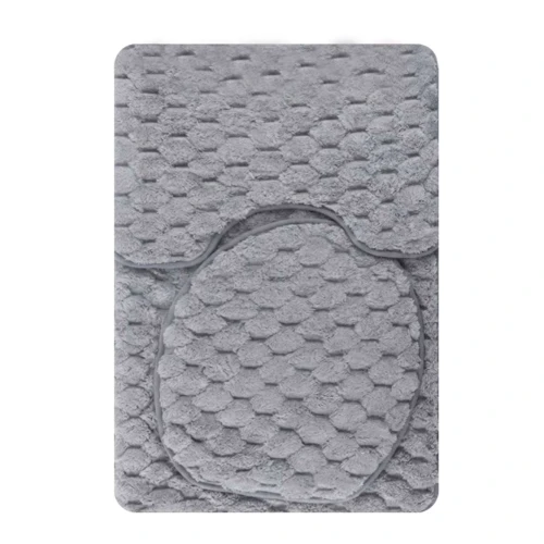 Jogo de tapetes para banheiro 3 peças antiderrapante