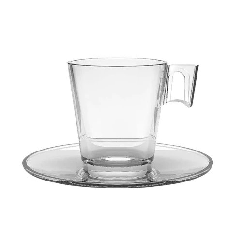 Jogo de xícara vidro para chá 176ml com 12 peças Jogo de xícara vidro para chá 176ml com 12 peças