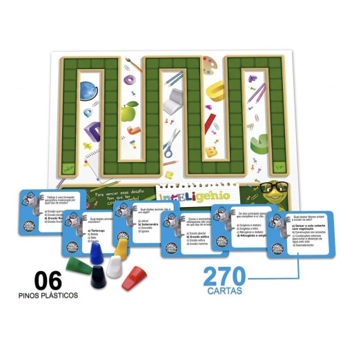Jogo educativo Inteligênio com 270 cartas Jogo educativo Inteligênio com 270 cartas