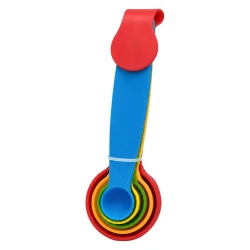 Jogo medidas colher plástica com 5 unidades coloridas
