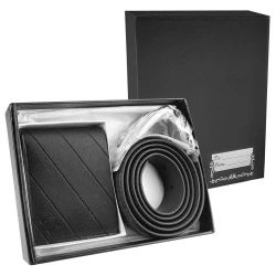 Kit carteira masculina sintético + cinto