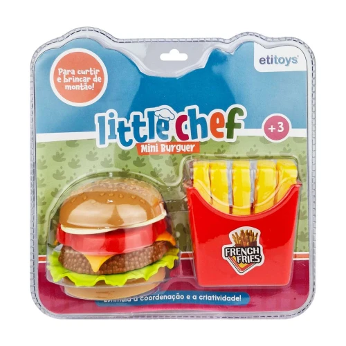 Kit comidinha mini burguer 02 peças Etitoys