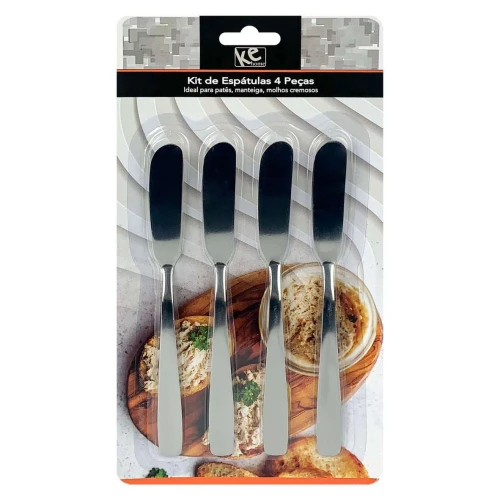 Kit de espátulas de metal com 04 peças Ke home