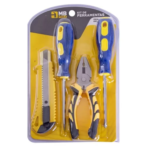 Kit de ferramentas alicate e fenda com 04 peças Kit de ferramentas alicate e fenda com 04 peças