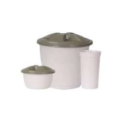 Kit de pia plástico com 03 unidades liso sortidos