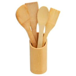 Kit de utensílios de cozinha em bambu com 5 peças Lívon