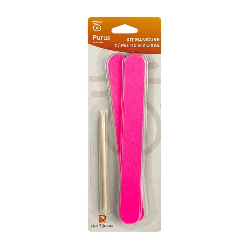 Kit manicure palito + 2 lixas
