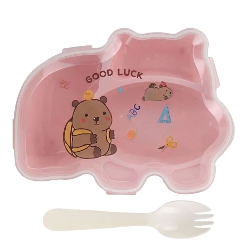 Kit marmita infantil com talher capivara Kit marmita infantil com talher capivara