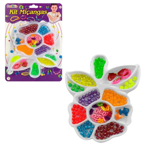 Kit miçangas 120 peças flor