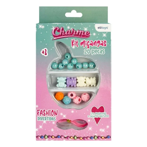 Kit miçangas com 20 peças maçã Etitoys