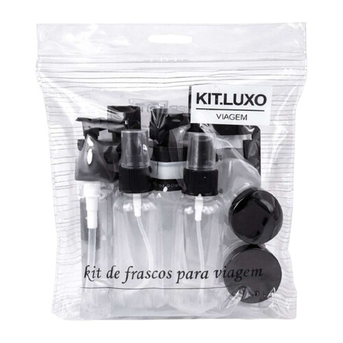 Kit para viagem com necesser plástica 11 peças sortido
