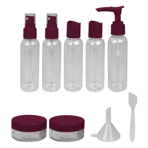 Kit para viagem com nescesser plástica com 10 unidades cores sortidas Interponte