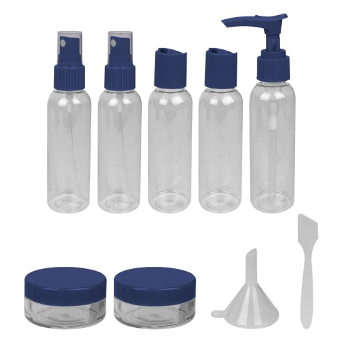 Kit para viagem com nescesser plástica com 10 unidades cores sortidas Interponte